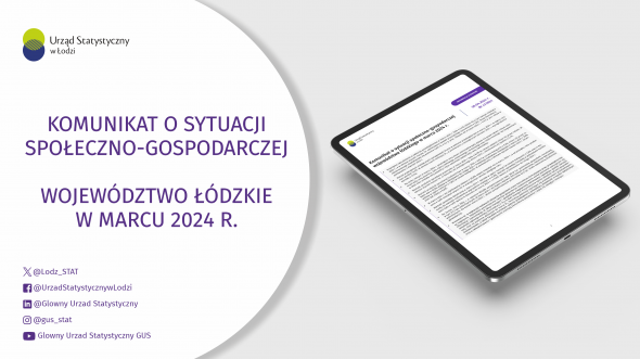 Komunikat o sytuacji społeczno-gospodarczej województwa łódzkiego (marzec 2024 r.)