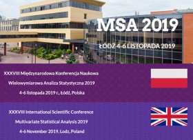 XXXVIII Międzynarodowa Konferencja Naukowa Wielowymiarowa Analiza Statystyczna 2019
