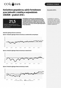 Koniunktura gospodarcza w grudniu 2018 r.