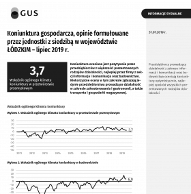 Koniunktura gospodarcza w lipcu 2019 r.