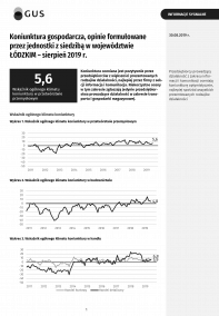 Koniunktura gospodarcza w sierpniu 2019 r.