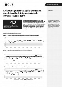Koniunktura gospodarcza w grudniu 2019 r.