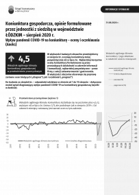 Koniunktura gospodarcza w sierpniu 2020 r.