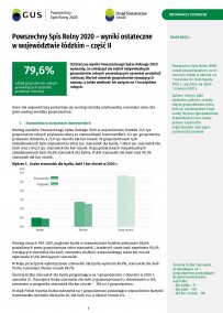 Powszechny Spis Rolny 2020 – wyniki ostateczne w województwie łódzkim – część 2 - plik pdf