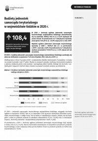 Budżety jednostek samorządu terytorialnego w województwie łódzkim w 2020 r.