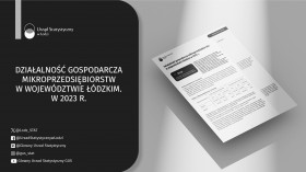 Działalność gospodarcza mikroprzedsiębiorstw w województwie łódzkim w 2023 r.