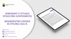 Komunikat o sytuacji społeczno-gospodarczej województwa łódzkiego (styczeń 2024 r.)