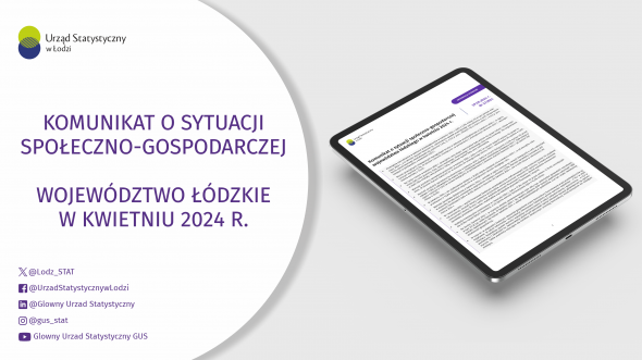 Komunikat o sytuacji społeczno-gospodarczej województwa łódzkiego (kwiecień 2024 r.)